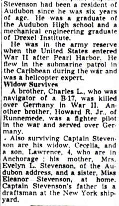 Audubon Captain Is Killed — conclusion