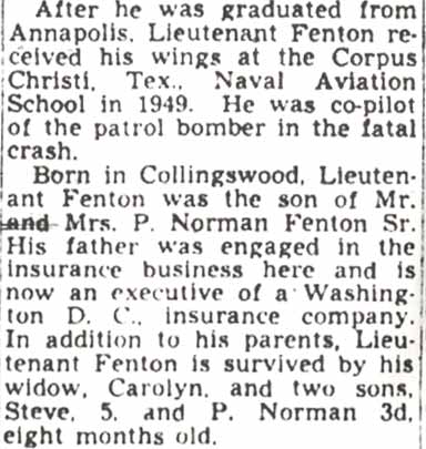 Rites Set Tuesday For Lt. Fenton, Camden Courier-Post, July 5, 1951, part 2