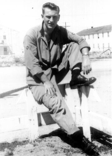 Pfc. Samuel H. Rainey at Aerial Gunnery School, Lowery AFB, Denver CO, Late 1950 or early 1951
