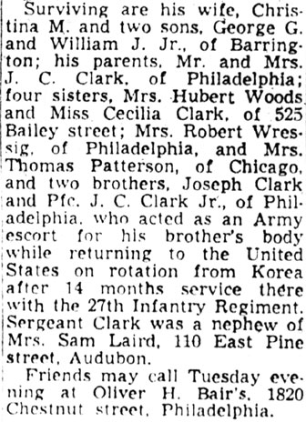 Rites Wednesday For Korea Hero, Camden Courier-Post, November 12, 1951, part 2