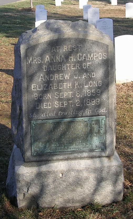 Anna H. Campos grave at Arlington National Cemetery