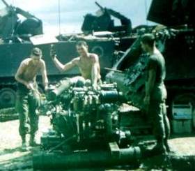 James Gilch with comrades R D Gill and G R Rolf