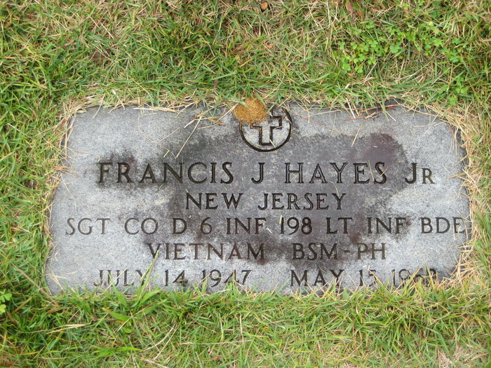 Francis J. Hayes Jr. grave marker