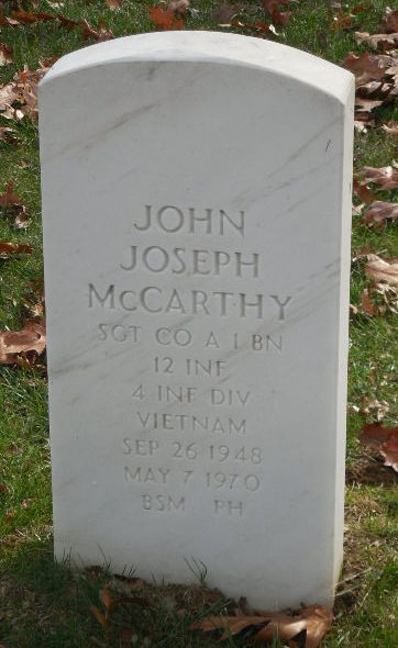 Grave marker of John Joseph McCarthy, Beverly National Cemetery