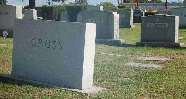 Grave marker of Victor Mahlon Gross, Crescent Burial Park, Pennsauken, NJ