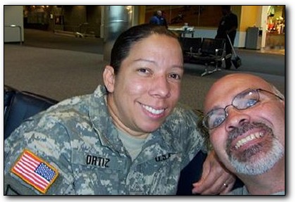 Army Captain Maria Ines Ortiz with her fiancé Juan Casiano