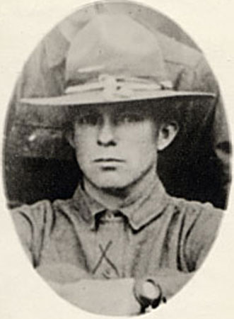 Camden County World War I Honor Roll card — Laurence S. Adams