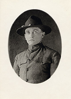 Studio portrait of Charles Behrend in U.S. Army uniform