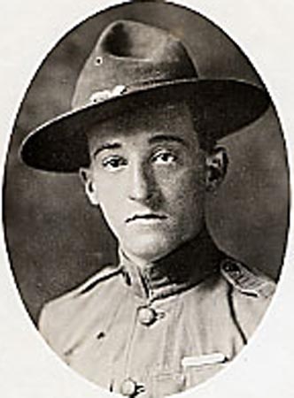 Camden County World War I Honor Roll card — Leon A. Dickinson