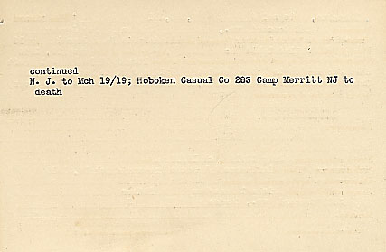 Camden County World War I Honor Roll — Michael J. Hanaghue Jr.
