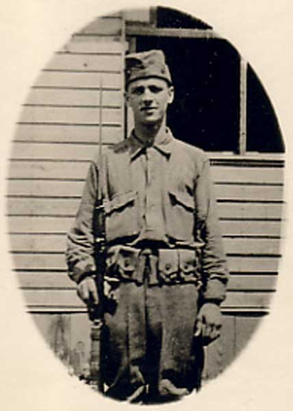 Bertie Pennington Camden County World War I Honor Roll card