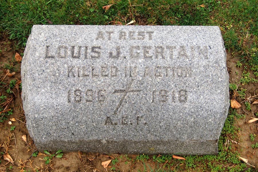 Grave of Louis J. Certain Jr.