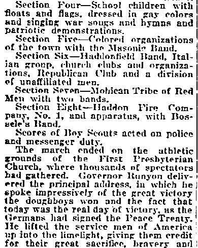 Philadelphia Inquirer June 29, 1919 - Unveiling Ceremony Is Peace Jubilee, page 4