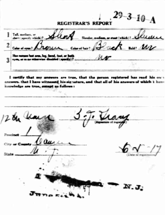 Edward M. McGowan World War I Draft Registration Card — back