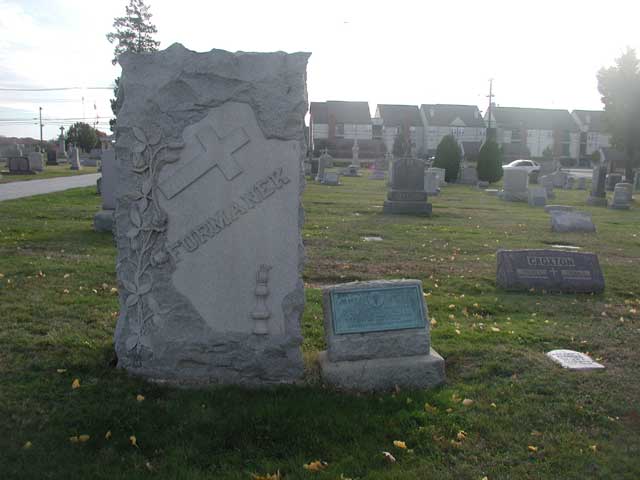 James Fornek grave, Calvary Cemetery, Cherry Hill, New Jersey
