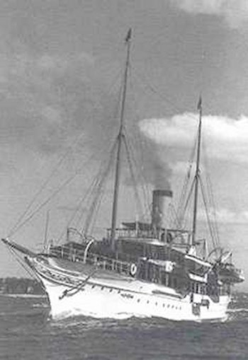 The Yacht Agawa, which became USS Cythera
