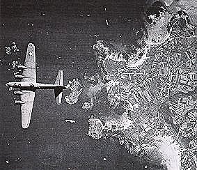 A B-17 over St. Nazaire