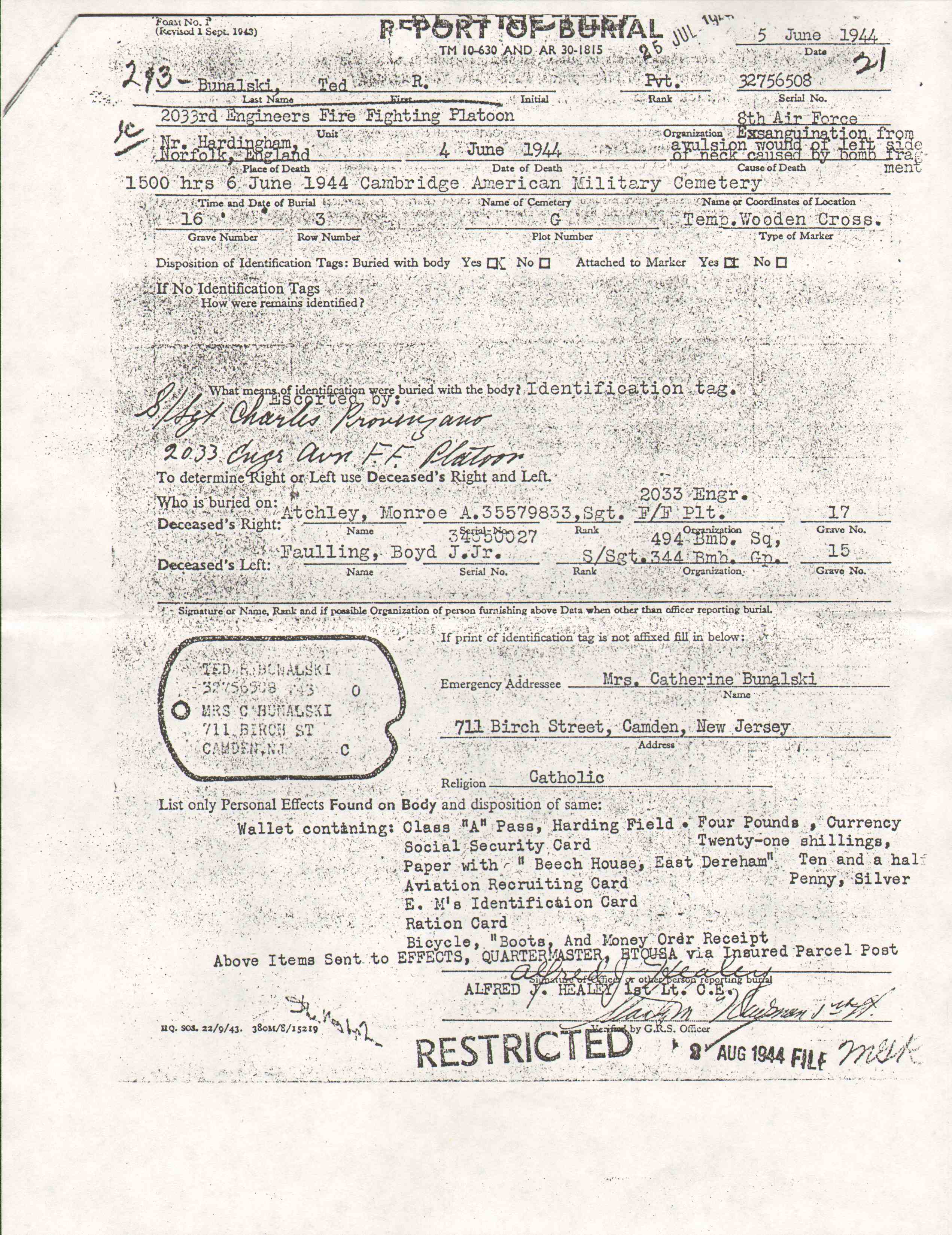 Document — Ted R. Bunalski