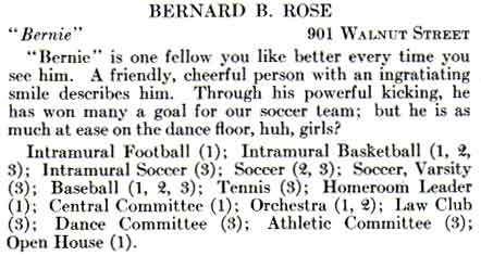 Woodrow Wilson High School yearbook page, 1938