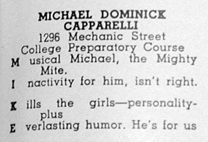 Michael Dominick Capparelli — Camden High School Class of 1942 yearbook