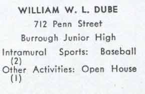 Woodrow Wilson High School yearbook notes