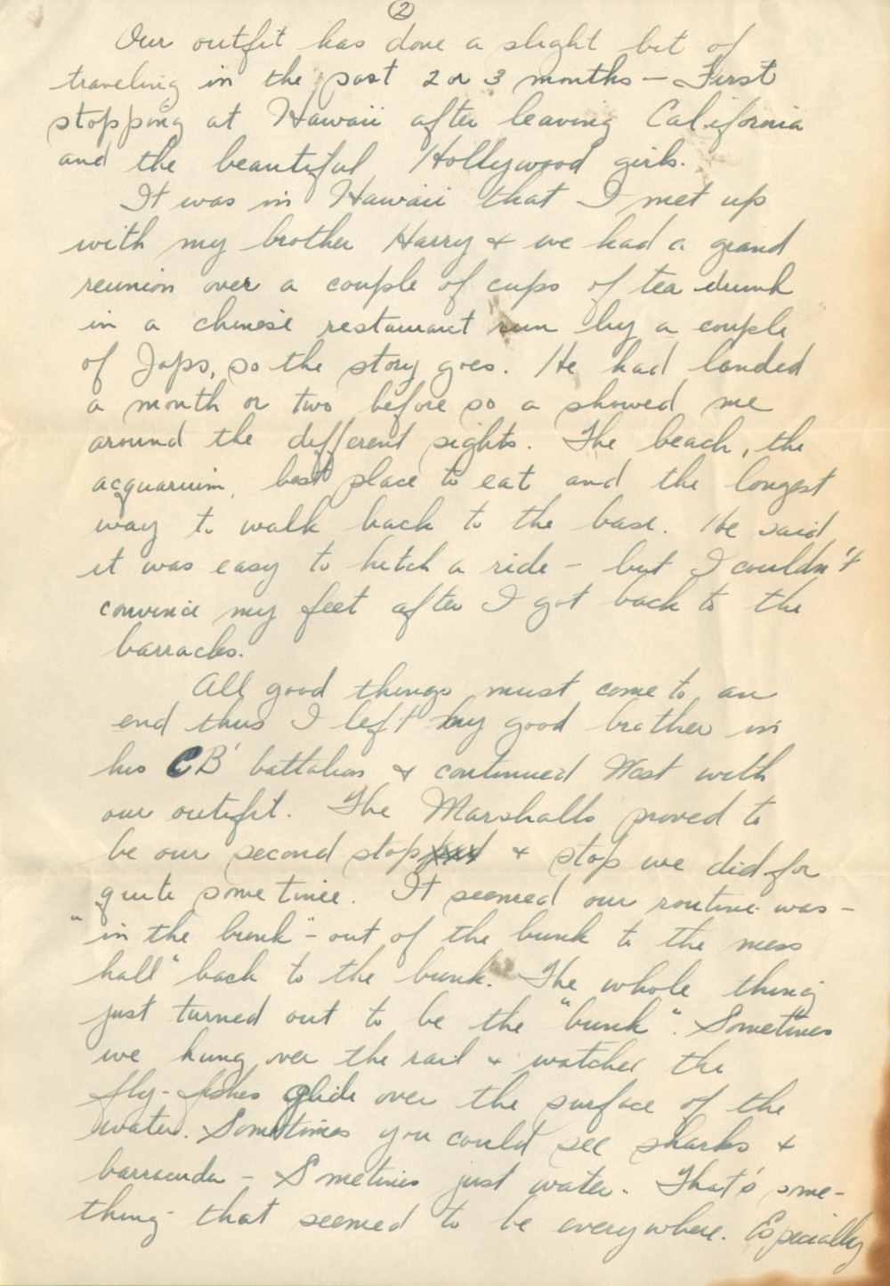 Letter from Frank Brown to Waldemar Diehl, December 20, 1944, page 2