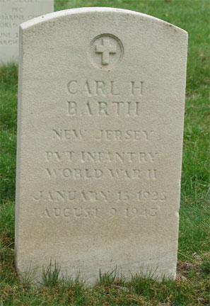 Carl H. Barth — grave marker, Beverly National Cemetery
