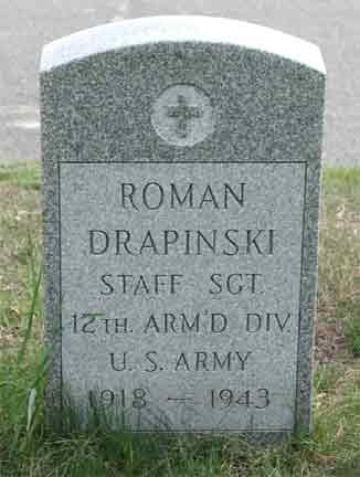 Grave of Staff Sergeant Roman Drapinski, 12th Armored Division, U.S. Army