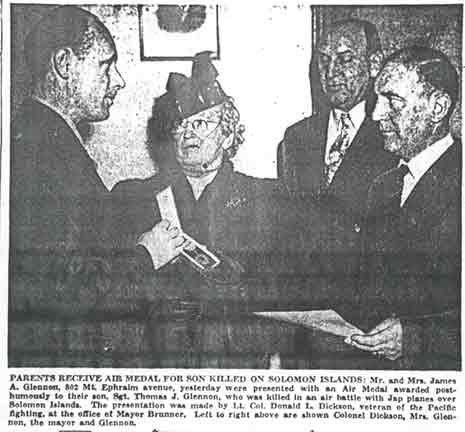 Medal presentation ceremony for Thomas J. Glennon, Camden Courier-Post