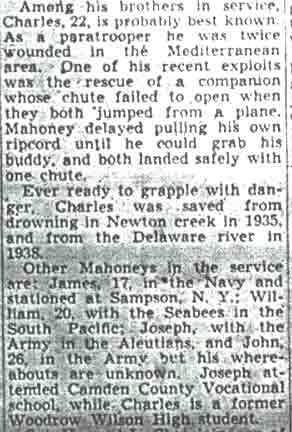 3 So. Jersey Men Missing in Action, continued — Camden Courier-Post, February 17, 1944