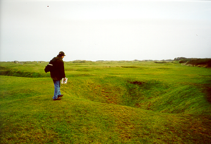 Shell holes at Point du Hoc, Normandy, France