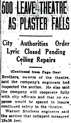 500 Leave Theatre as Plaster Falls, August 13, 1942, part 3