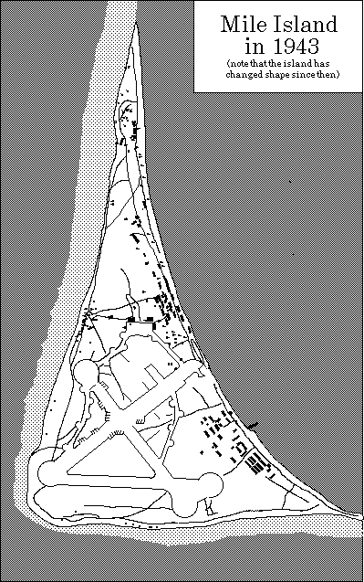 Plan of the Japanese airbase on Mili Island, Mili Atoll