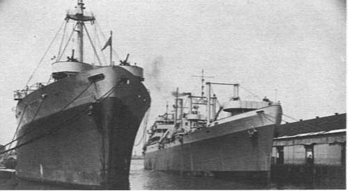 SS Santa Maria on right side of photo