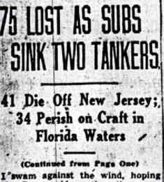 Camden Evening Courier, February 28, 1942 — SS W.D. Anderson, continuation 1