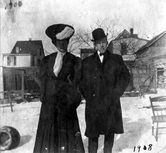 Harry Jackson Mote Sr. and Mary Anna Wolff Mote, Cramer Hill, Camden NJ, 1908