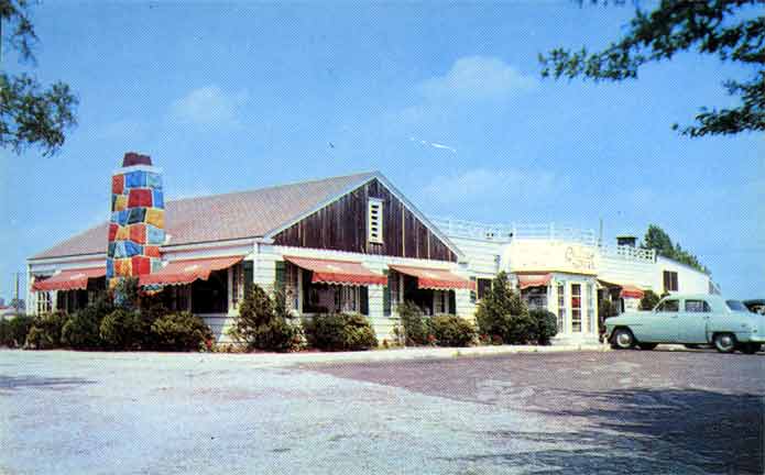 The Chimney House restaurant, Route 38 & Route 70, Pennsauken NJ, early 1950s