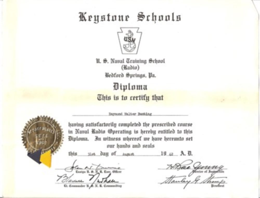 U.S. Naval Training School Radio graduation, Bedford Springs PA, August 31, 1942