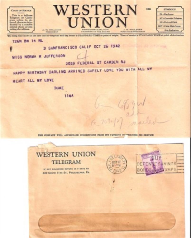 Raymond W. Bunting, October 26, 1942