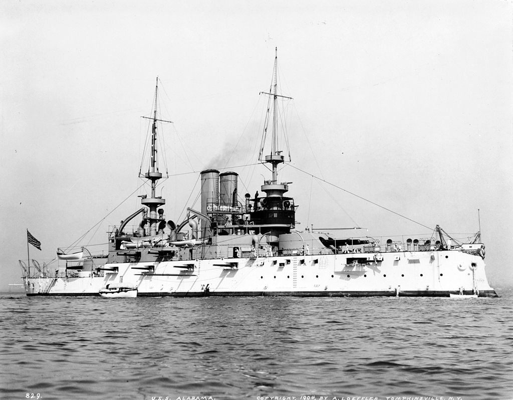 USS Alabama BB-8 in 1904