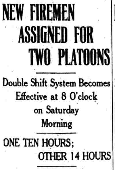 Camden Post-Telegram, December 30, 1920 — New Firemen Assigned for Two Platoons, page 1