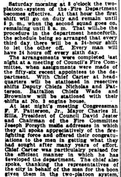 Camden Post-Telegram, December 30, 1920 — New Firemen Assigned for Two Platoons, page 2