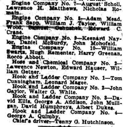Camden Fire Department appointments article continued, Camden Post-Telegram, December 30, 1920