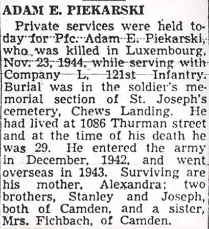 Obituary: Adam E. Piekarski