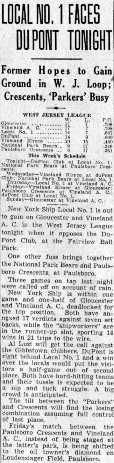 Albert R. Luzi — Camden Courier-Post, July 29, 1941 (page 1)