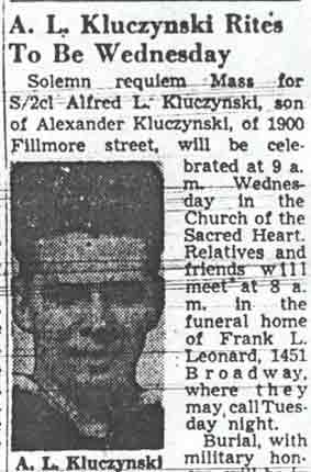 Obituary: A. L. Kluczynski Rites To Be Wednesday (part 1)
