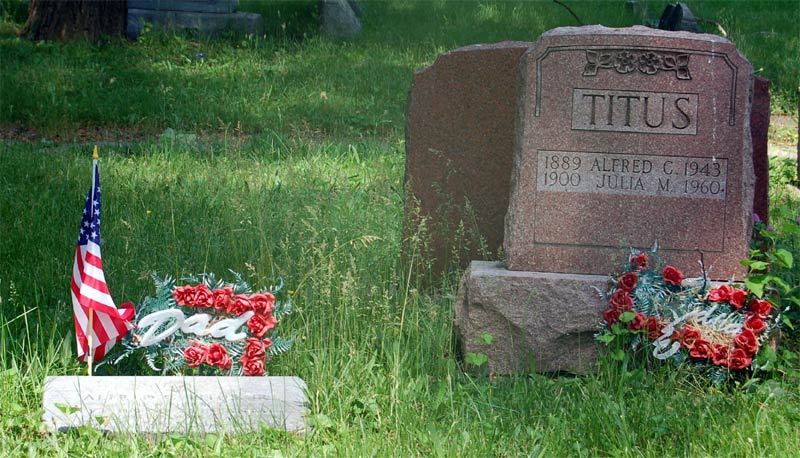 New Camden Cemetery — Alfred C. Titus Jr. and his parents