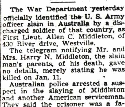 Camden Courier-Post, February 6, 1945 — Middleton's Death Confirmed by Army (continued)