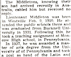 Camden Courier-Post, February 6, 1945 — Middleton's Death Confirmed by Army (continued)