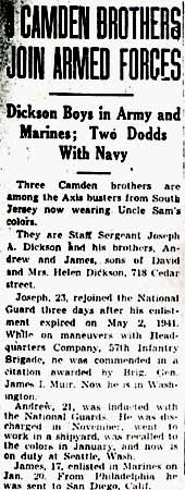 Camden Brothers Join Armed Forces — Camden Courier-Post, May 27, 1942